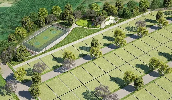 Plotted Development Sports Court Aerial